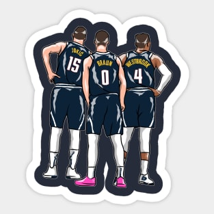 Trio Denver Nuggets Jokic X Braun X Westbrook Sticker